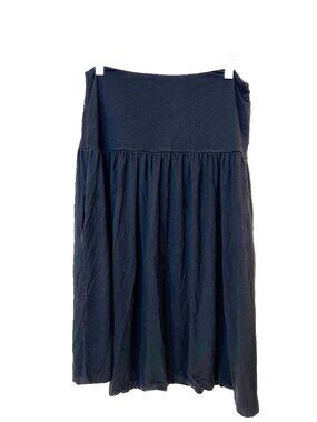 Simlu Large Black Skirt New Minimalist Pockets Capsule Wardrobe Midi Womans